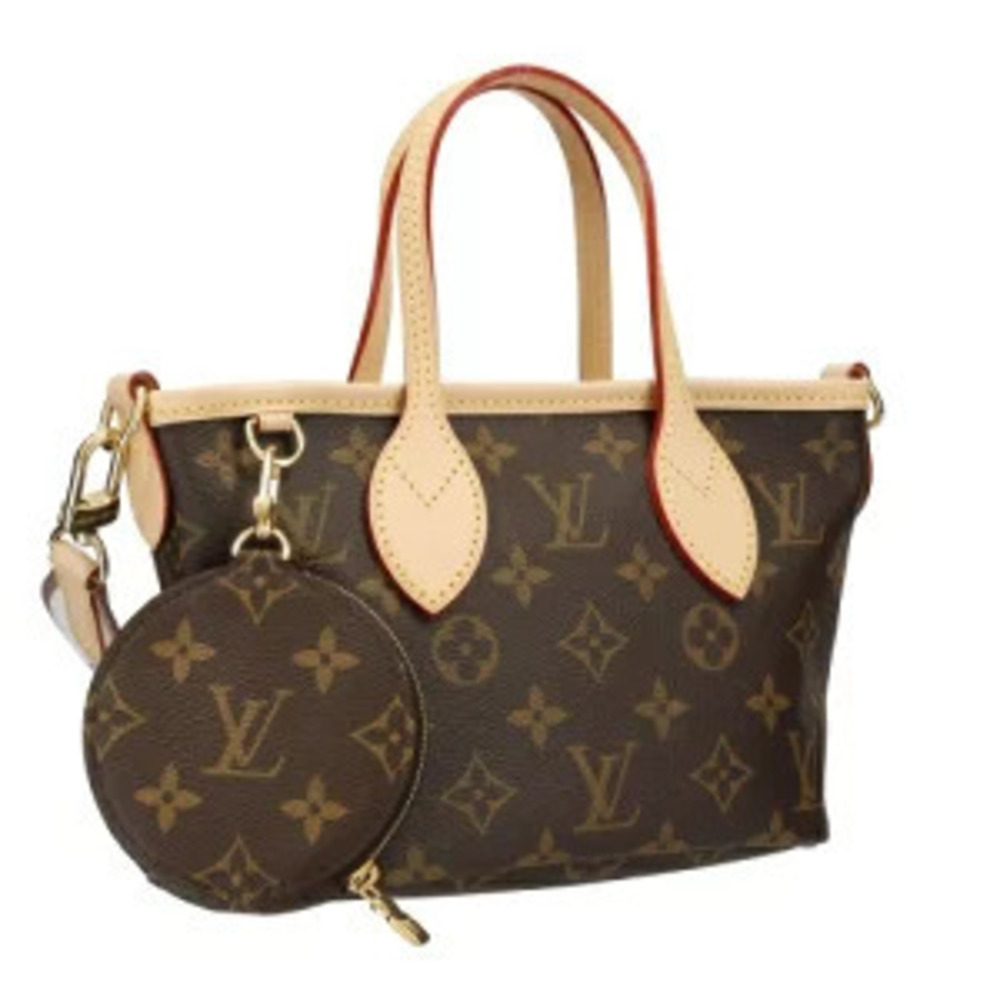 Louis Vuitton Beige Bag Monogram Shoulder Neverfull Tan